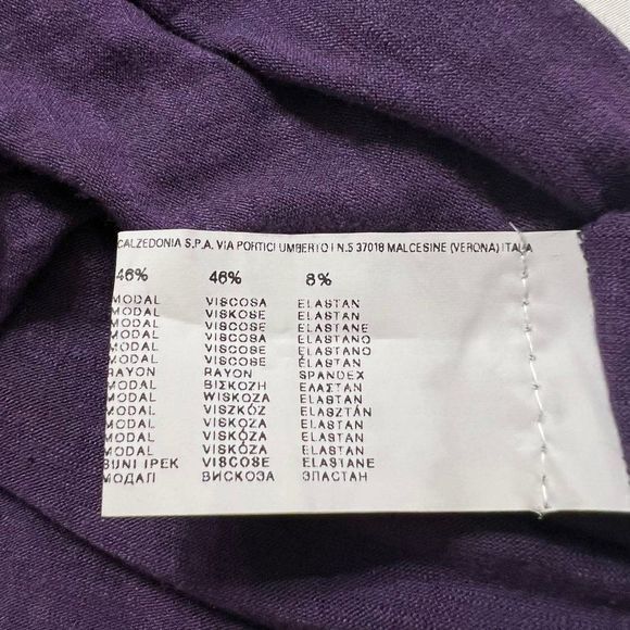 Intimissimi Dolman Dress Sz M Bodycon Front Gathered Detail V-Neck Purple‎ - Picture 4 of 8